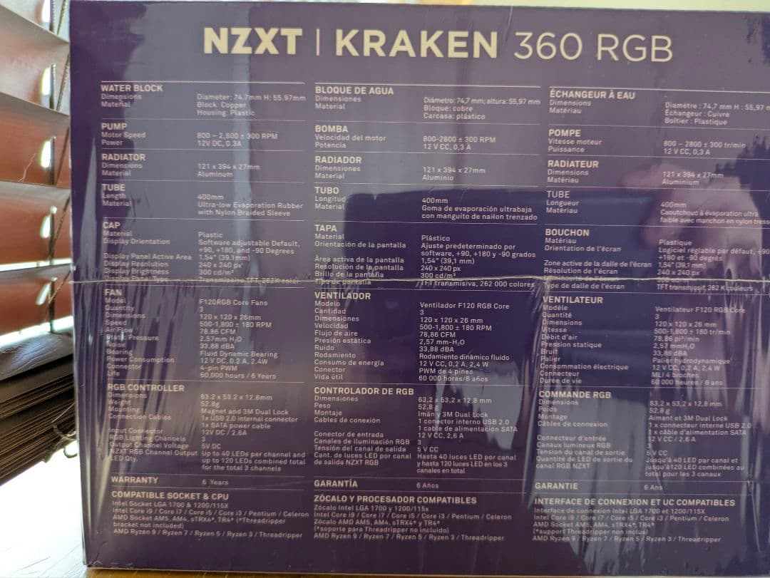 N*a様 NZXT KRAKEN 360 RGB 冷却クーラー【新品未使用】