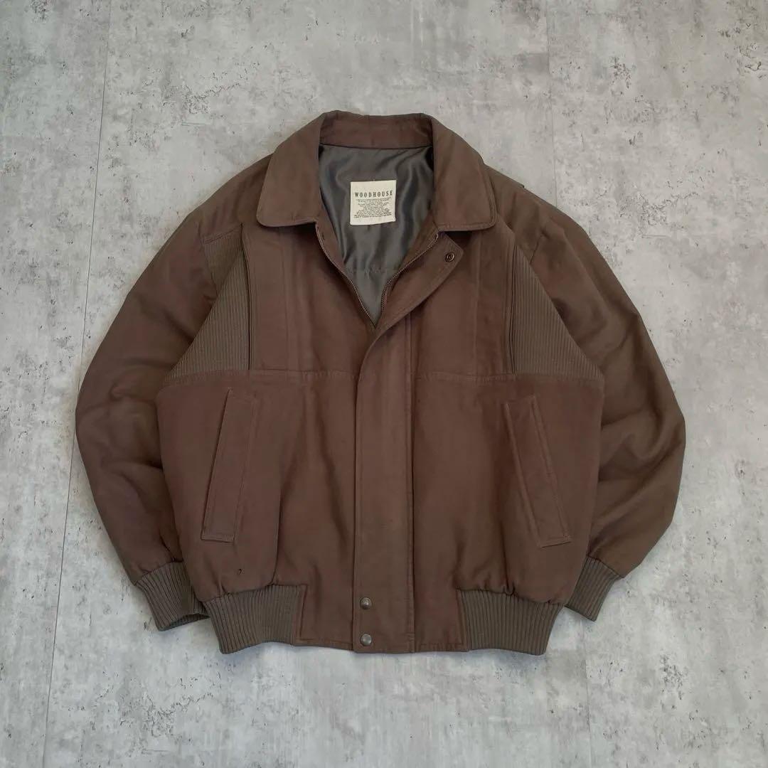 vintage ブルゾンジャケット 短丈 スエード調 アメカジ シティーボーイ