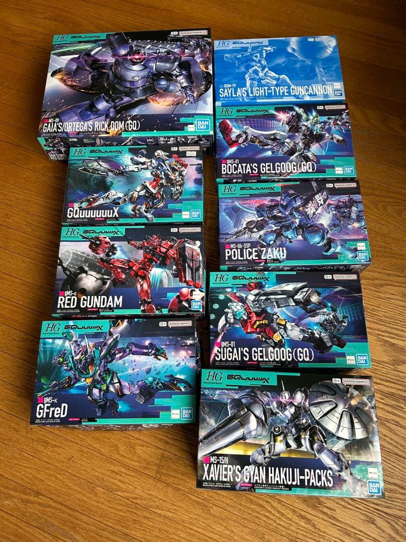 GQuuuuuuX HGガンプラ9点セット 機動戦士Gundam GQuuuuuuX」よりガンプラ「HG 1/144 赤いガンダム用