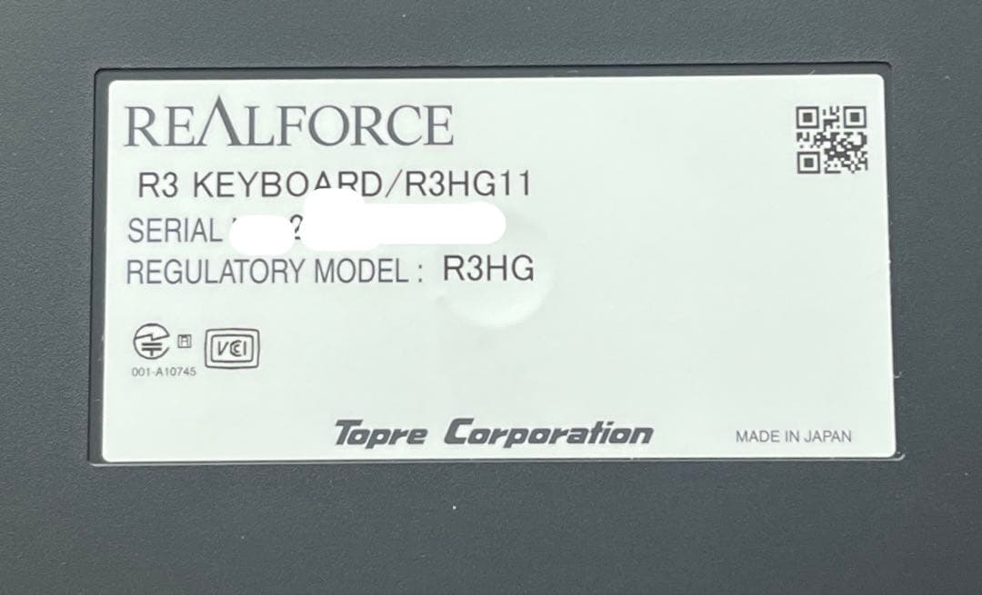 REALFORCE R3HG11 for Mac（美品）