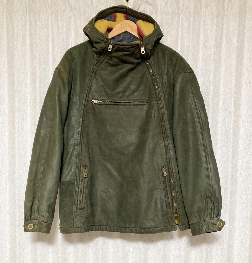 ジャケット・アウター 90s HUGO BOSS DEFORMATION LEATHER PARKA ヒューゴボス HUGO BOSS 90s オールレザー カーコート レザー