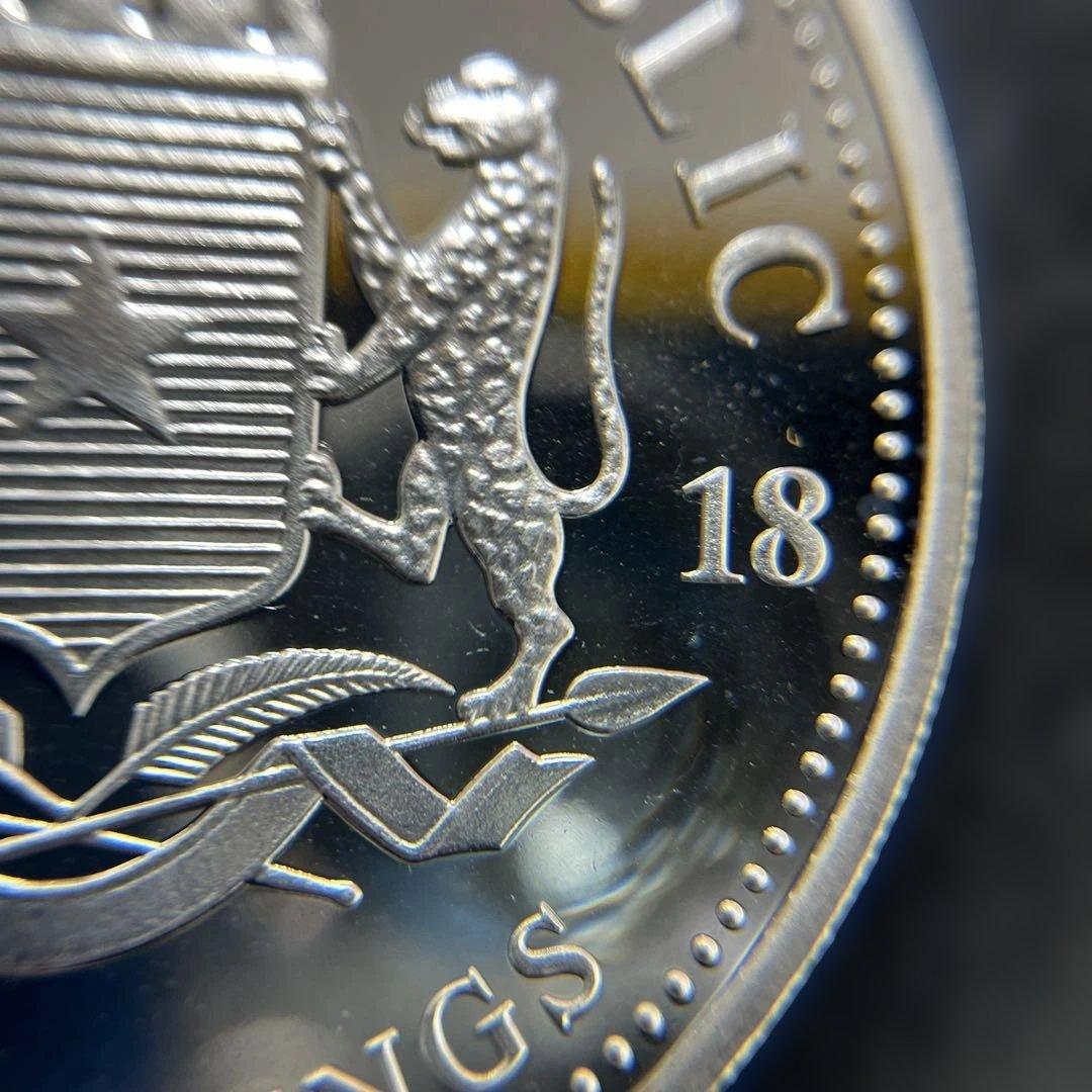 純銀】ソマリア共和国 2018年 エレファント銀貨100シリング 1オンス②