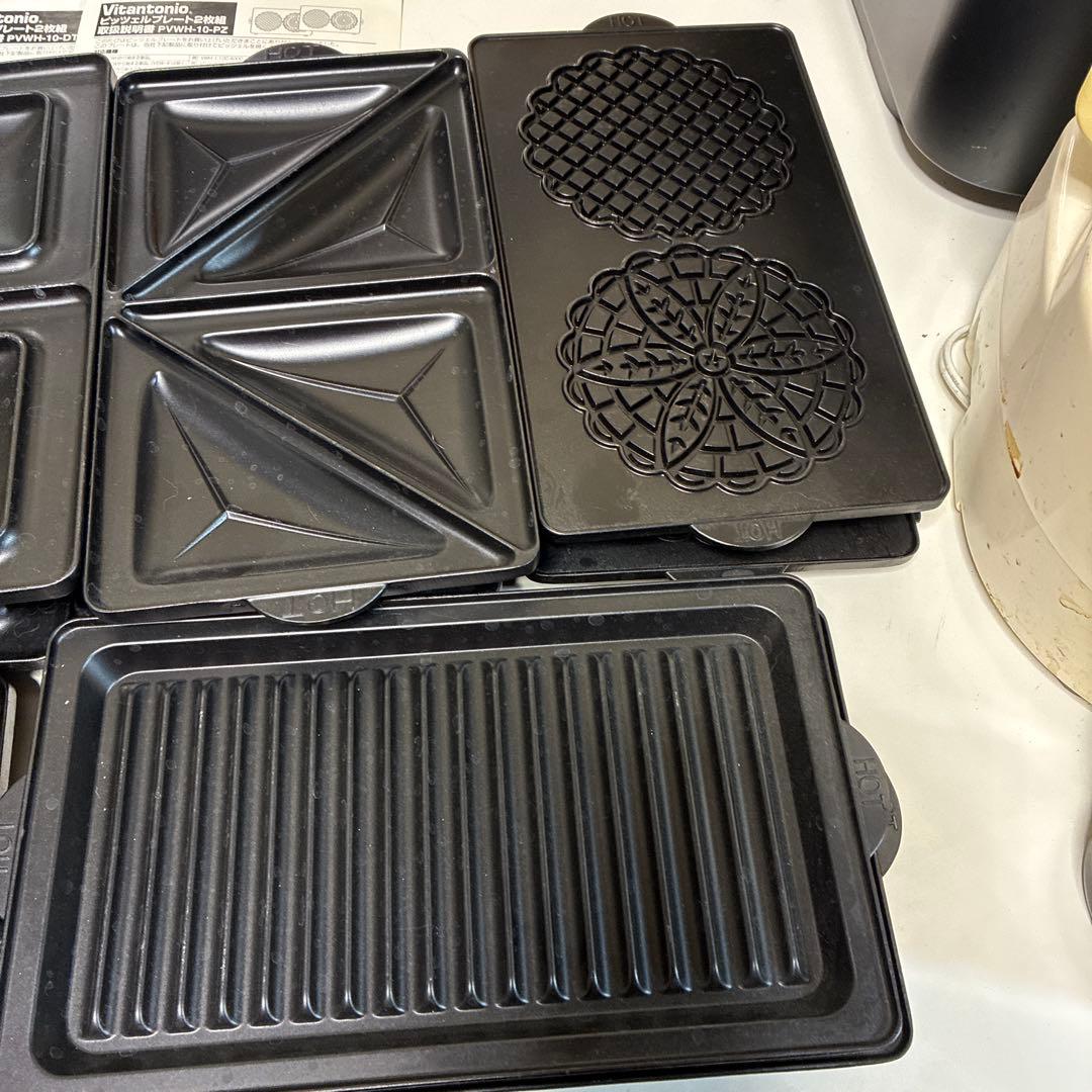 ビンタトニオ プレート合計7枚 レシピ本4冊 取説付き シルバー ワッフル