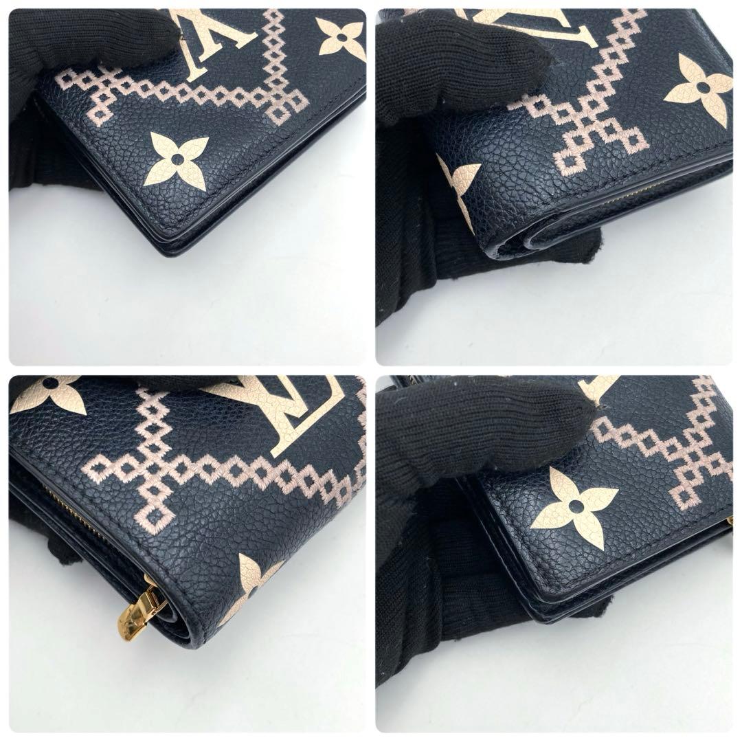 美品 ルイヴィトン 折財布 モノグラムアンプラント ポルトフォイユ