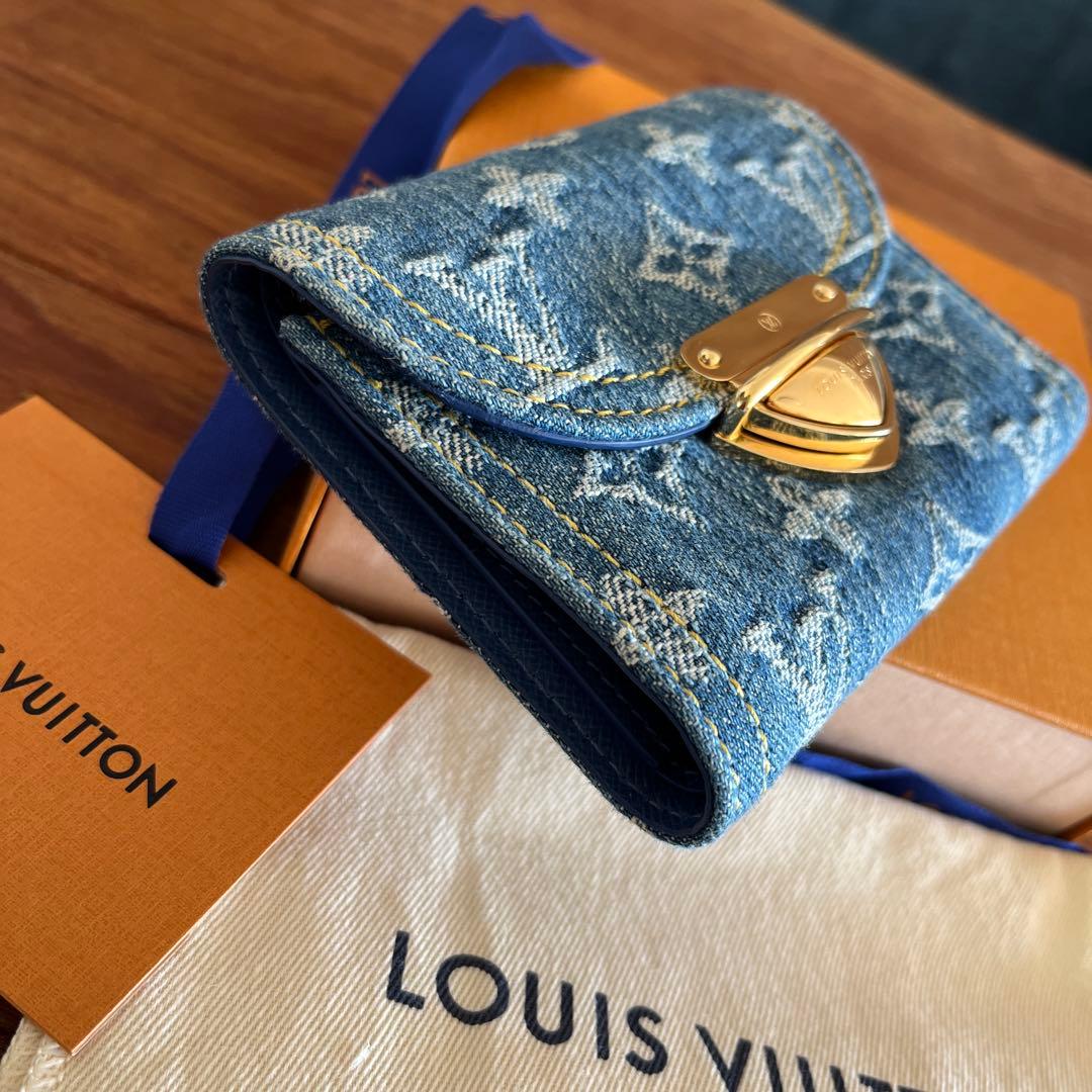 未使用 希少 ポルトフォイユ ヴィクトリーヌ lvリミックス デニム