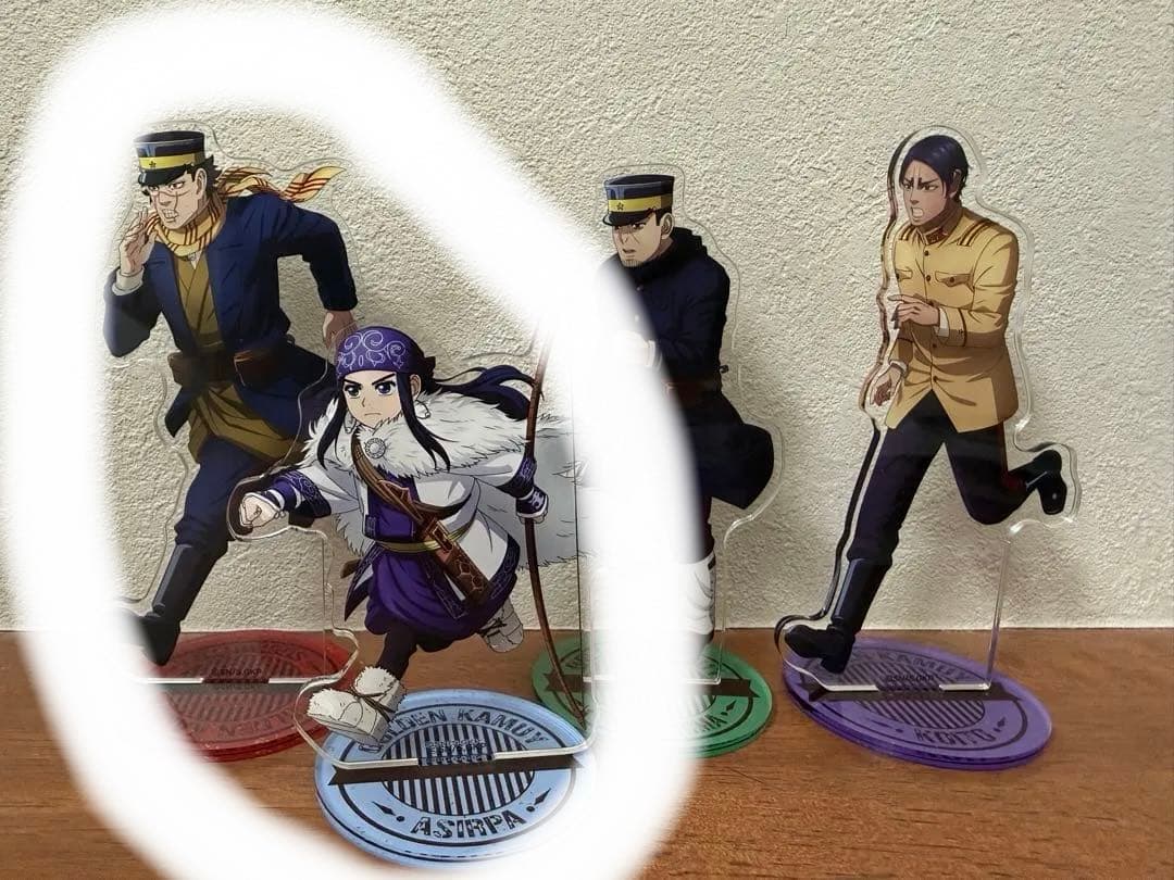 ゴールデンカムイ　アクリルスタンド　月島　鯉登　杉元　アシリパ フルコンプ】ゴールデンカムイ黄金喫茶アクスタ杉元白石アシリパ尾形