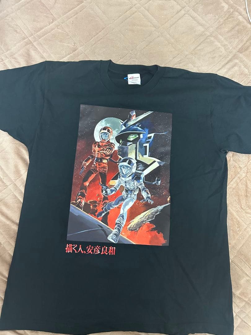 新品同様XL！描く人、安彦良和展 機動戦士ガンダム プリントTシャツ