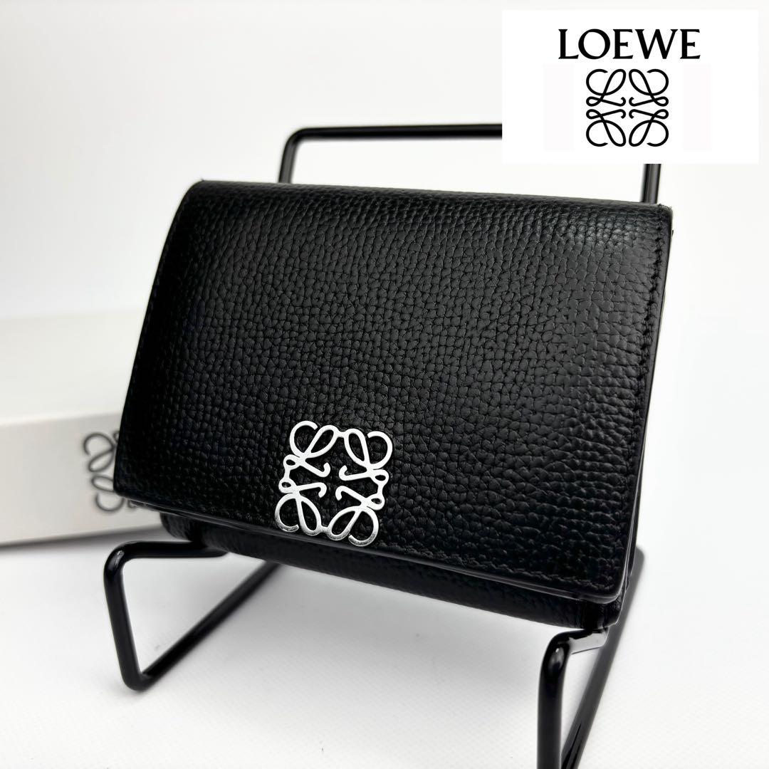 LOEWE ロエベ　アナグラム　トライフォールドウォレット　Ｗホック　三つ折り LOEWE（ロエベ） アナグラム トライフォールド コンパクトウォレット