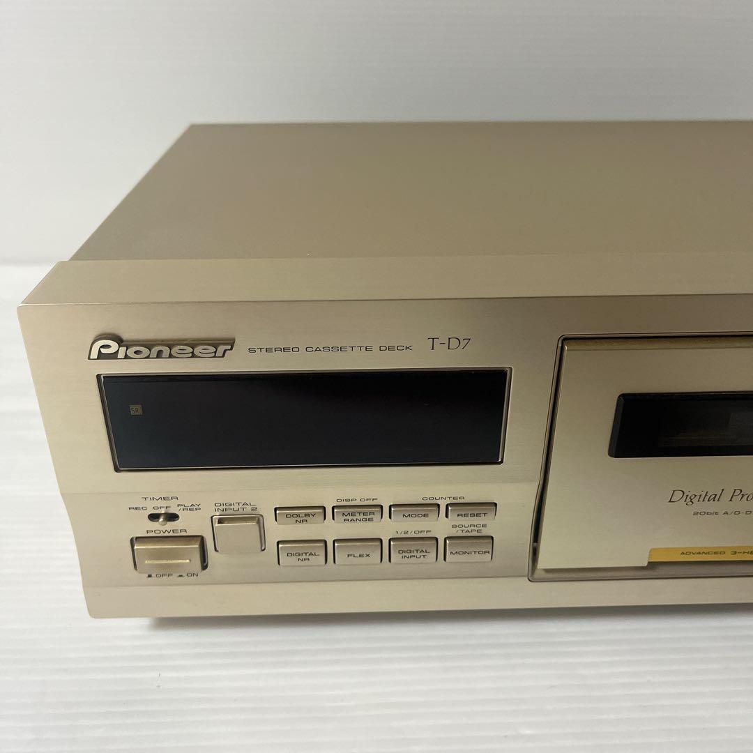 Pioneer 3ヘッドシングルカセットデッキ T-D7 リモコン付き