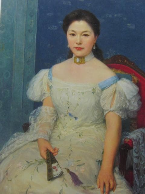 中山忠彦、絵扇、希少な画集より、新品高級額・額装付、状態良好 中山忠彦、小憩、希少な画集より、新品高級額・額装付、状態良好