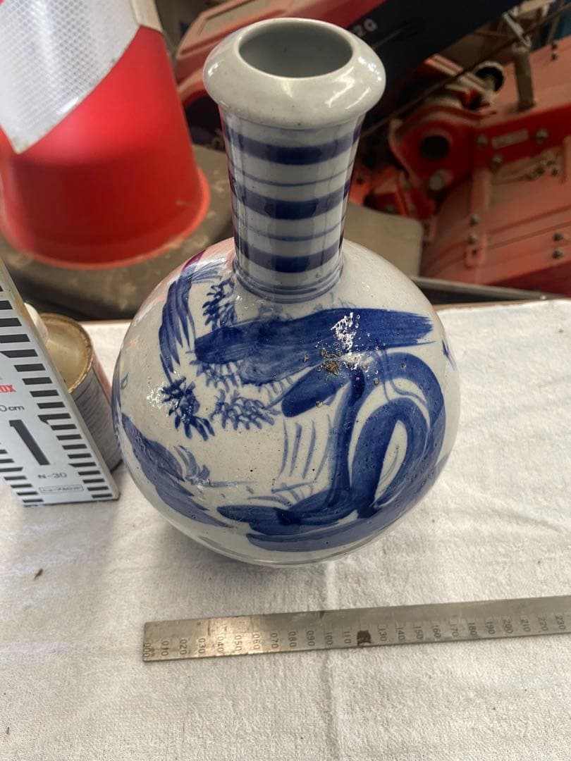 長沼焼 勢至堂焼 徳利 骨董 壺 アンティーク 28cm 陶芸品