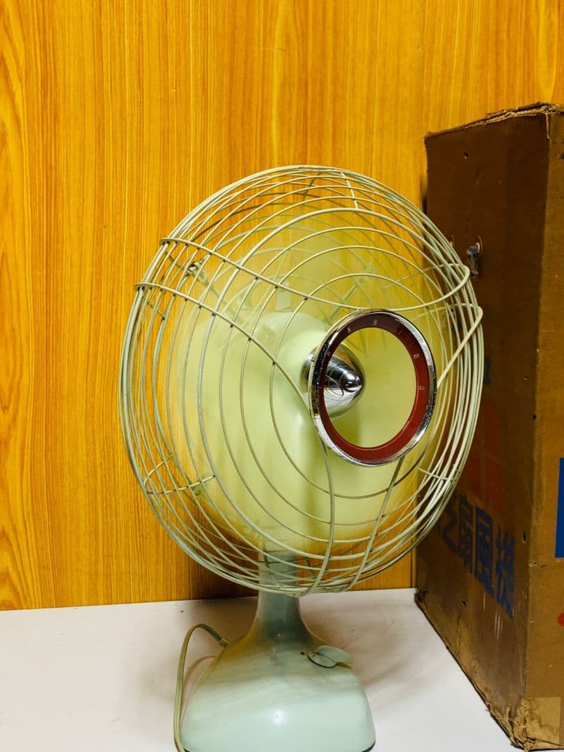 東芝 扇風機 緑色 元箱付き30cm Toshiba electric fan