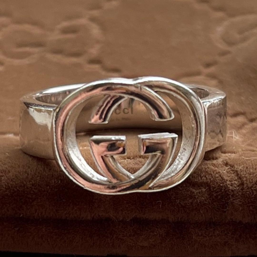 GUCCI シルバー925 リング 11〜13号 インターロッキングG 付属品付
