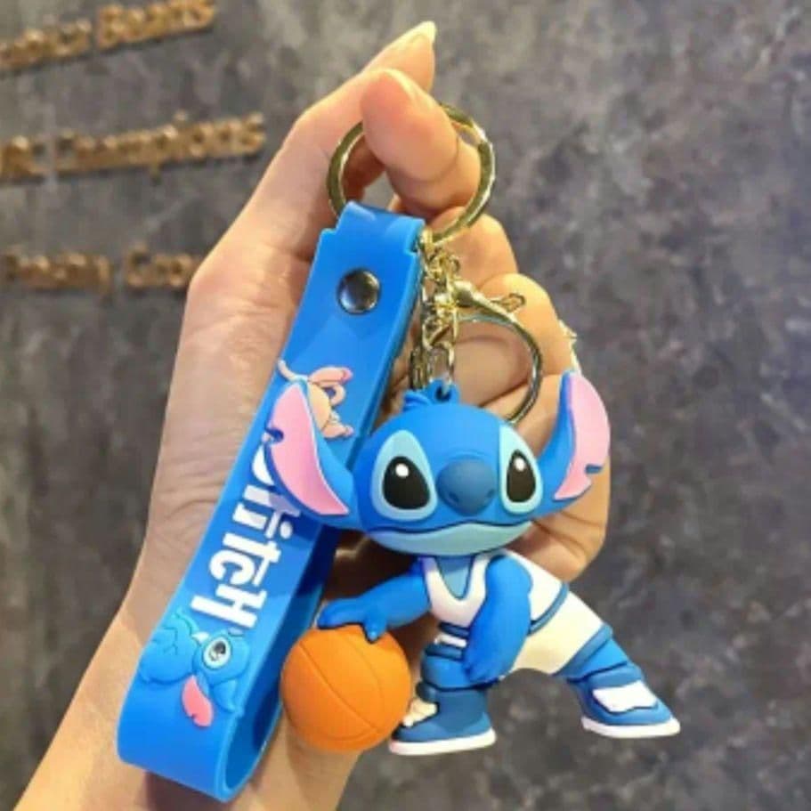 ディズニー スティッチストラップキーホルダー バスケット - メルカリ