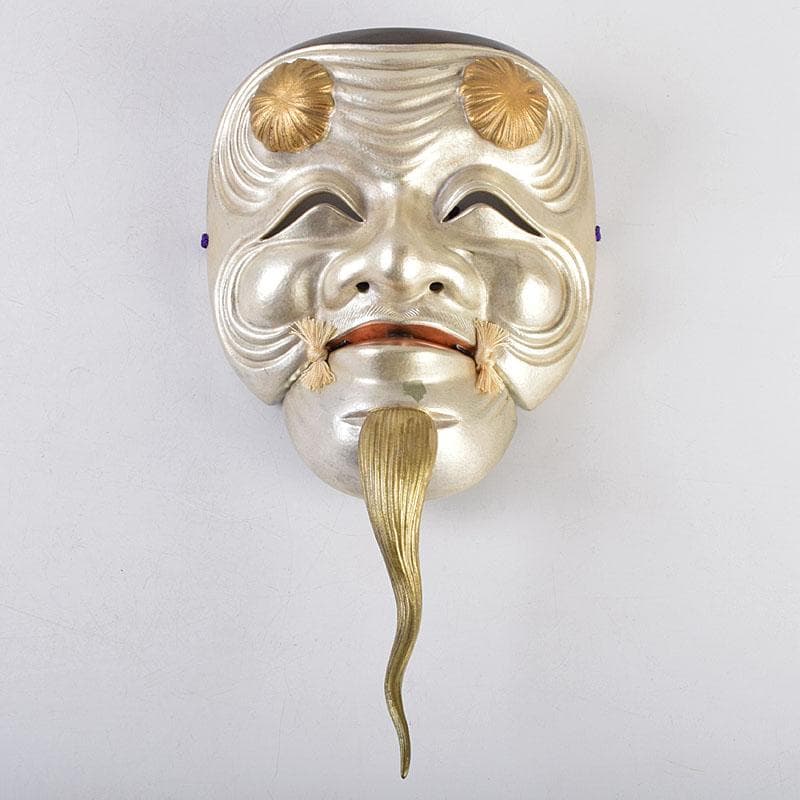 金工師 星野光義作 朧銀 能面 翁面 共箱 D R8852B - メルカリ