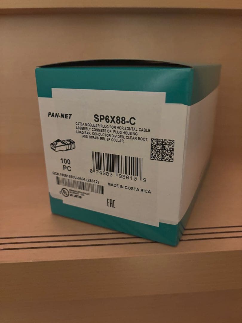 PANDUIT CAT6A SP6X88-C 100個　新品未開封 楽天市場】SP6X88-C 【100個入り】 パンドウイット モジュラープラグ