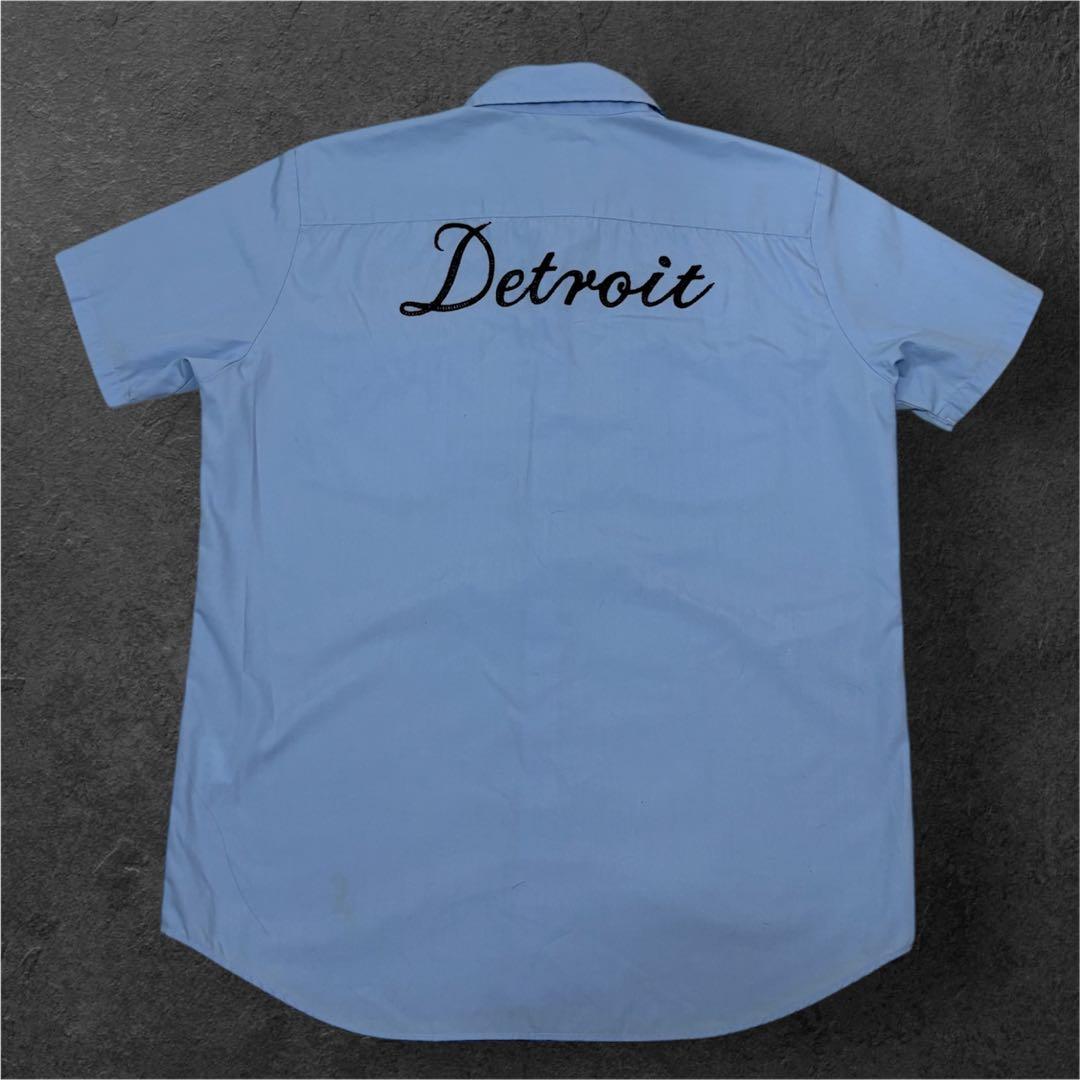 WACKO MARIA ワコマリア ワークシャツ 刺繍 ライトブルー S - メルカリ