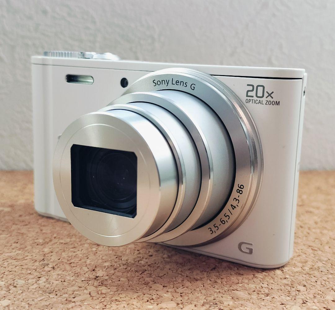 【動作良好】SONY　DSC-WX300　ホワイト　サイバーショット　デジカメ