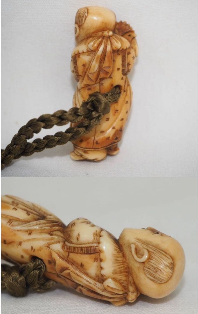 送料無料 江戸時代 極上品（在銘）本金梨子地螺鈿蒔絵 鶏図印籠 人物