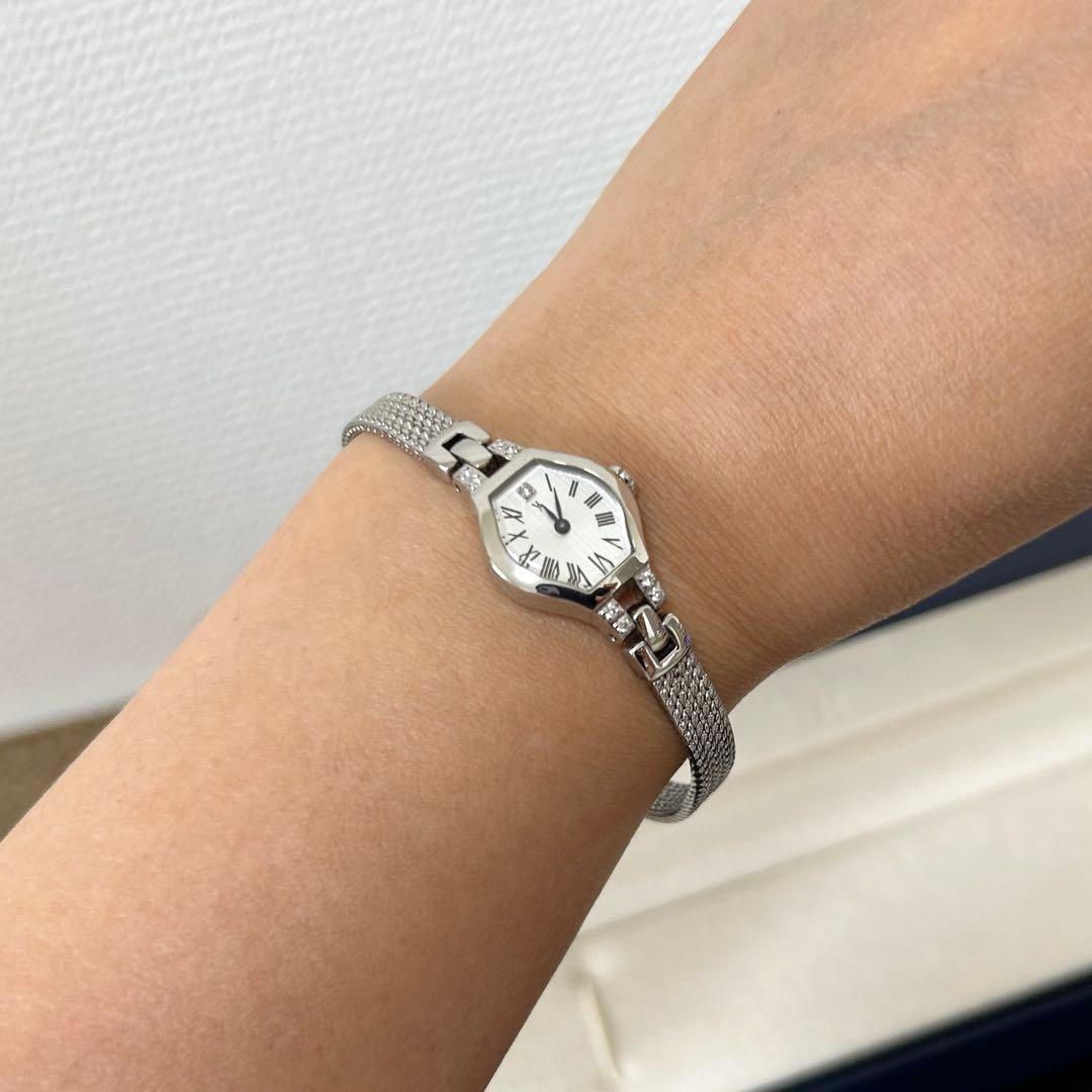 保証書•ケース付】ヴァンドーム青山•腕時計•ダイヤモンド0.11カラット