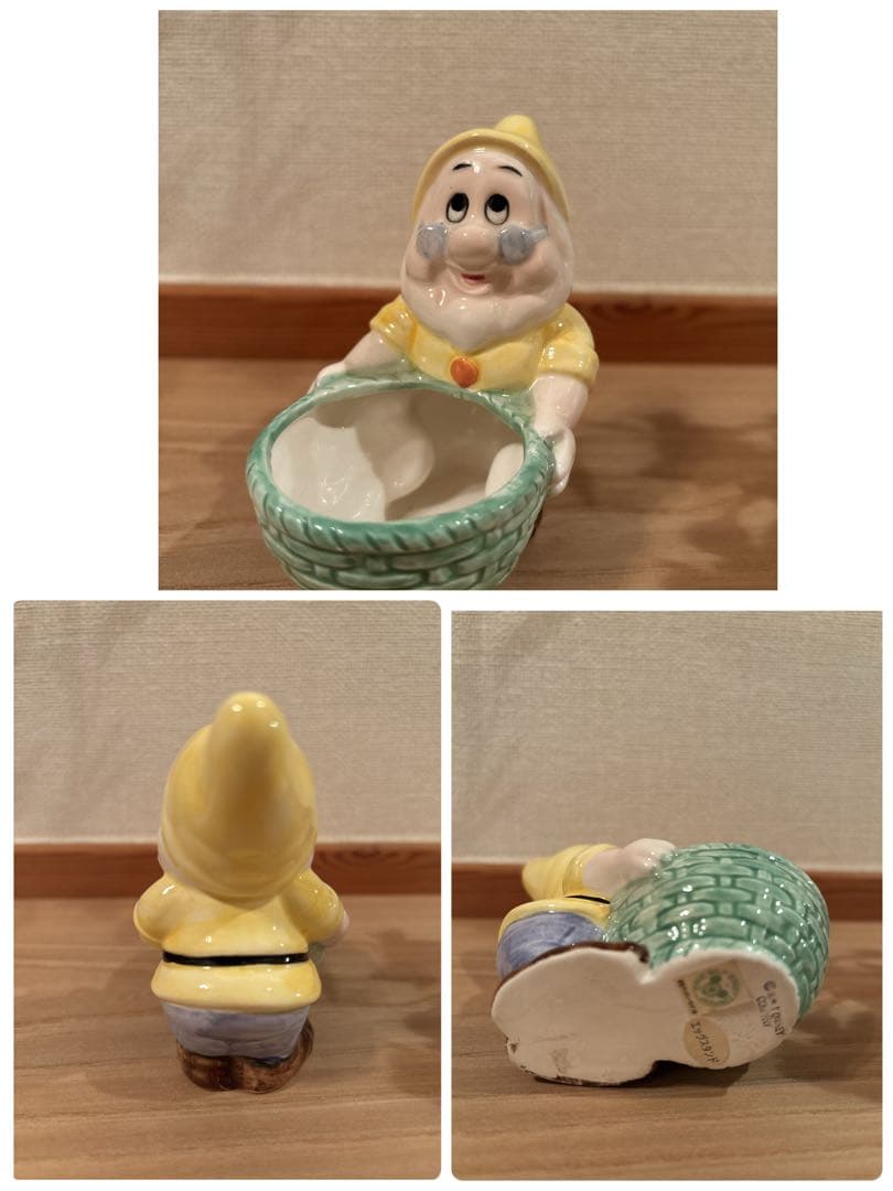 ディズニー白雪姫 7人の小人 陶器製置物セット 昭和レトロ - メルカリ