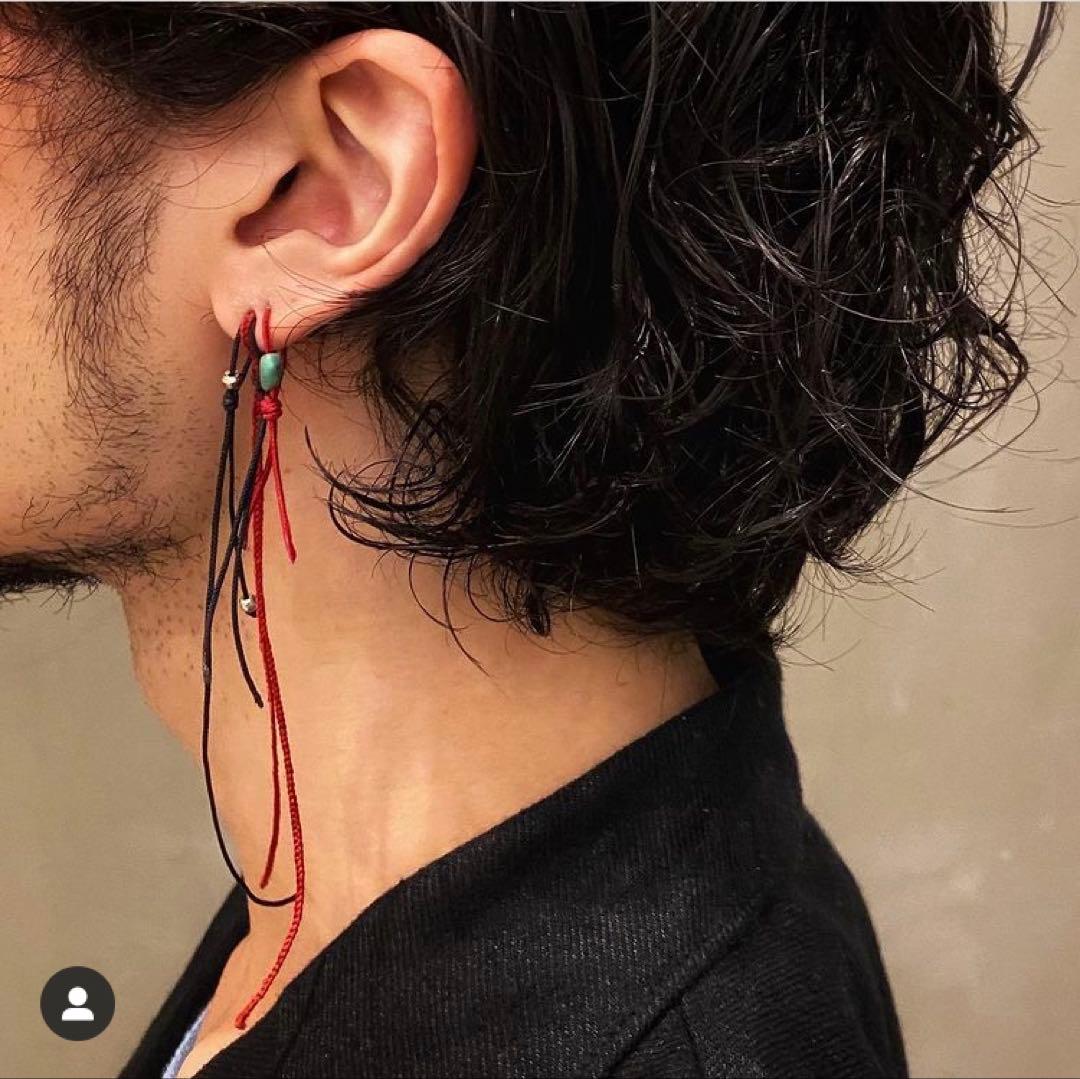 Ya-ji ヤージ ターコイズピアス赤ワックスコード YAJIy - メルカリ