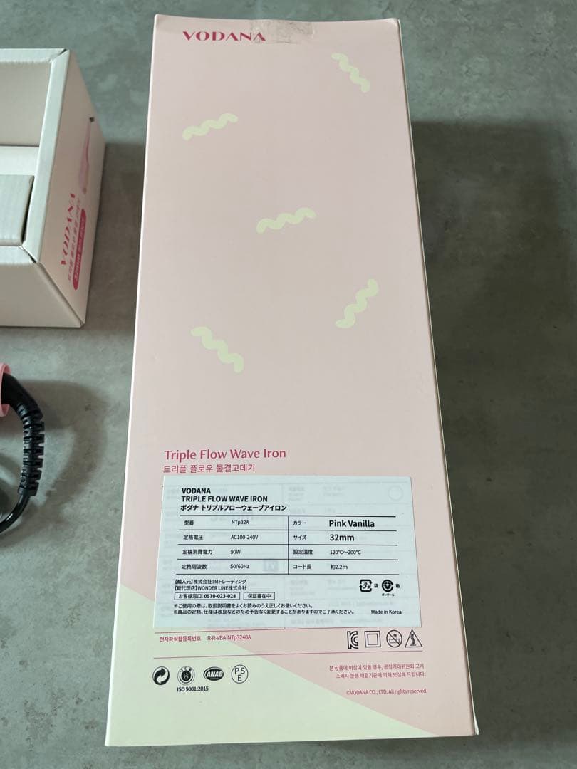 VODANA Triple Flow Wave Iron ピンクバニラ 32mm