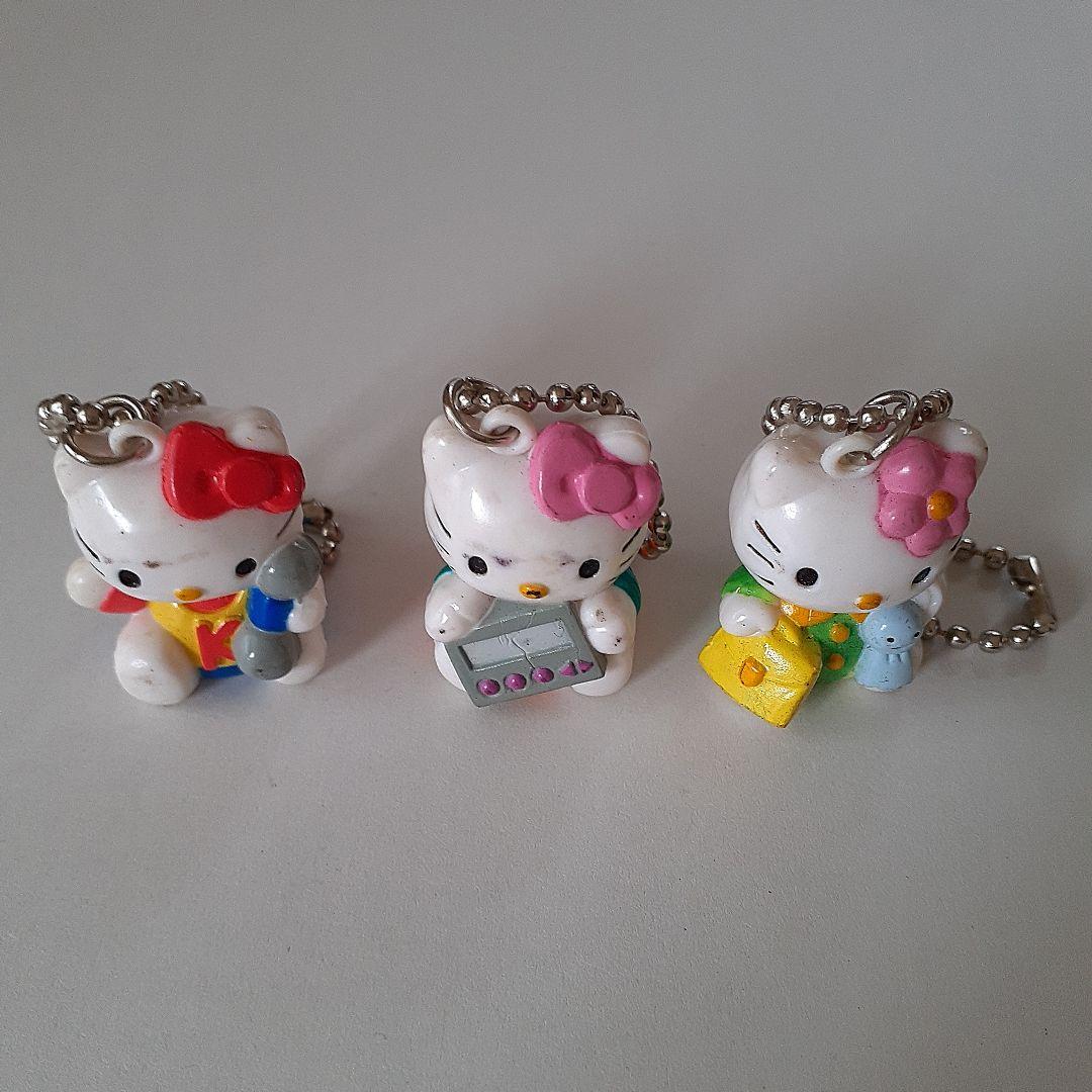 平成レトロ サンリオ ハローキティ ボールチェーンキーホルダー3個
