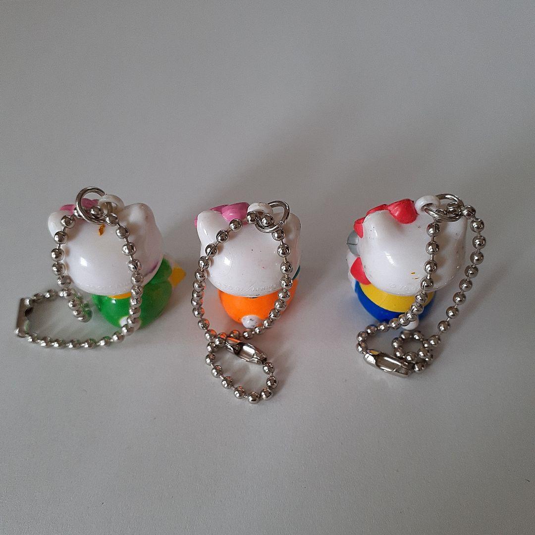 平成レトロ サンリオ ハローキティ ボールチェーンキーホルダー3個