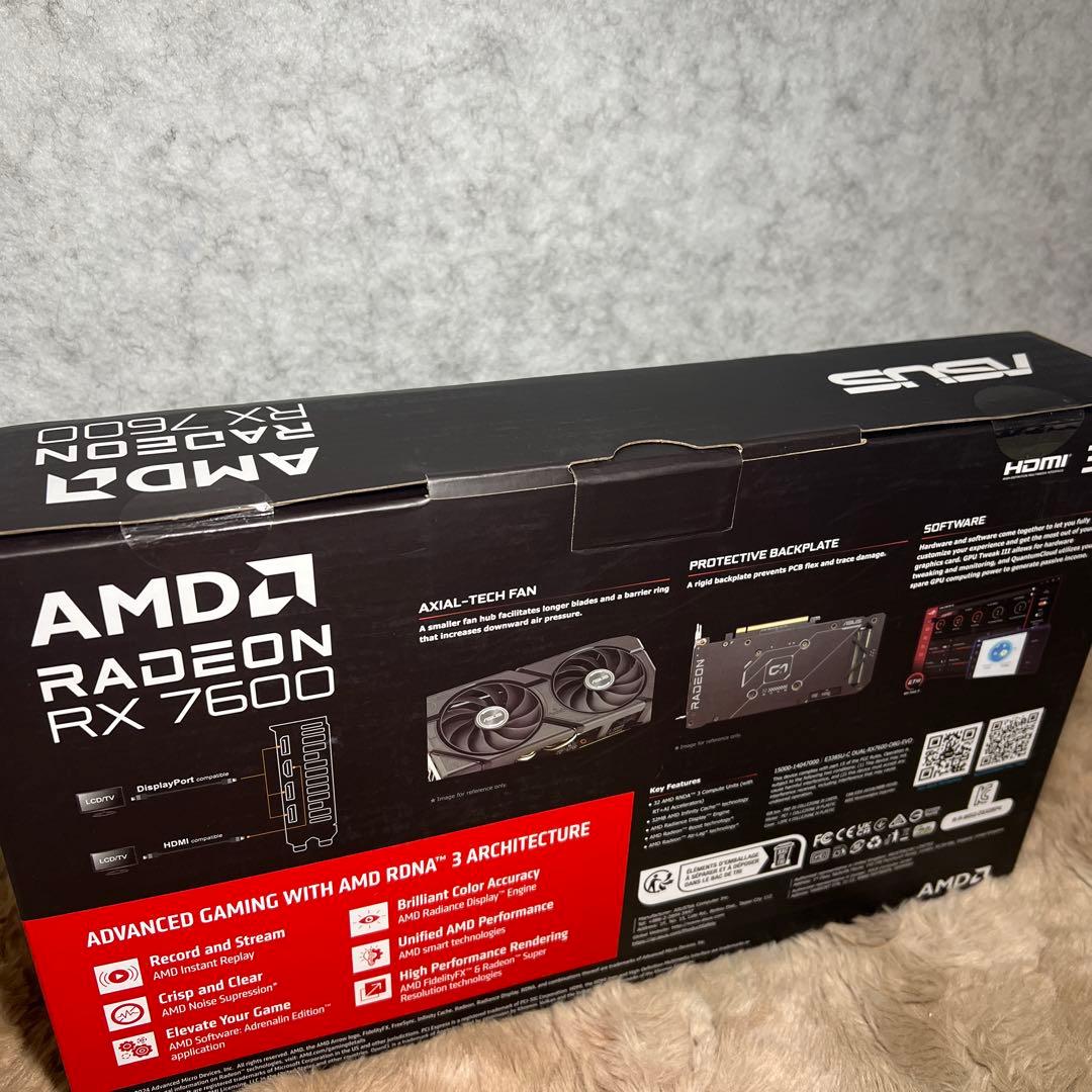 グラフィックボード・グラボ・ビデオカード ASUS Radeon RX7600 DUAL 8GB OC