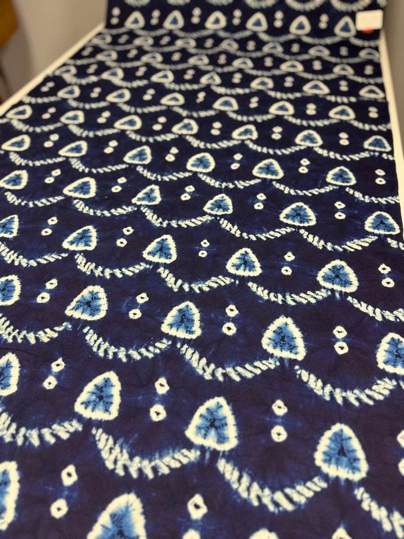 N7「片野絞り」民藝 藍染絞り職人 片野かほり 藍染絞り布 国展 有松