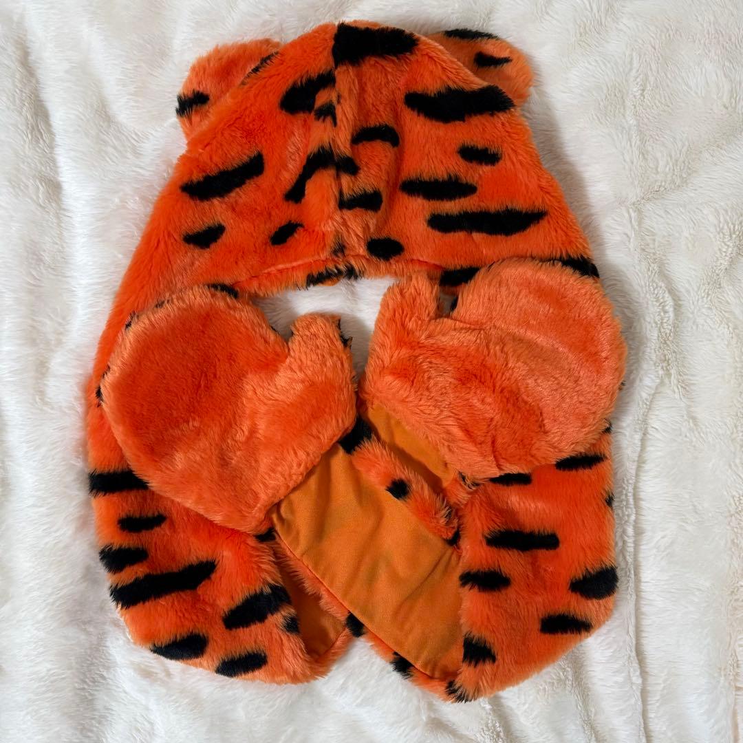即日発送】ディズニー マフラーキャップ ファンキャップ ティガー