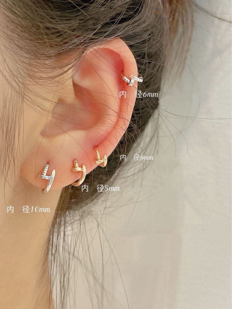 cfvhyky様専用 K18PG 8mm シングル フープピアス (ダイヤなし) - メルカリ