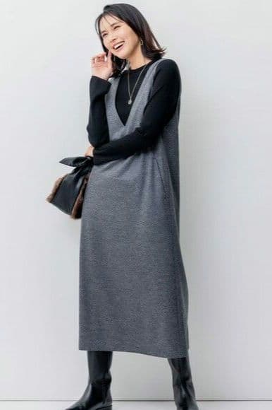 オンワード23区☆ウールジャンパースカート　44サイズ Sサイズ限定】ウールミルドジャージー ジャンパースカート / 23区 S