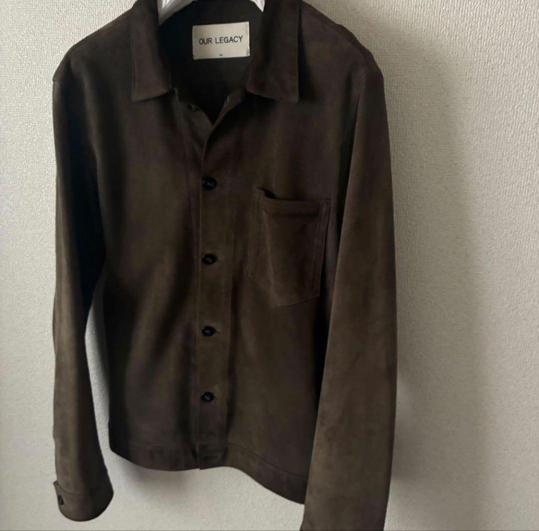 美品】OUR LEGACY ブラウン 本革スエードシャツ スウェードジャケット