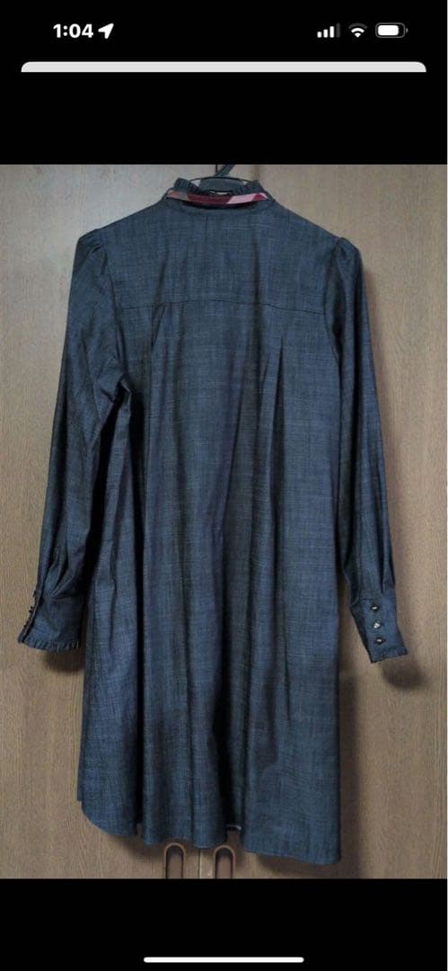 ブルーレーベルクレストブリッジ デニム風 ワンピース チュニック