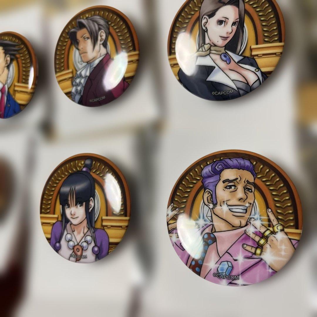 コンプ】逆転裁判 アニマックス朗読劇 限定特典 キャラクター缶バッジ