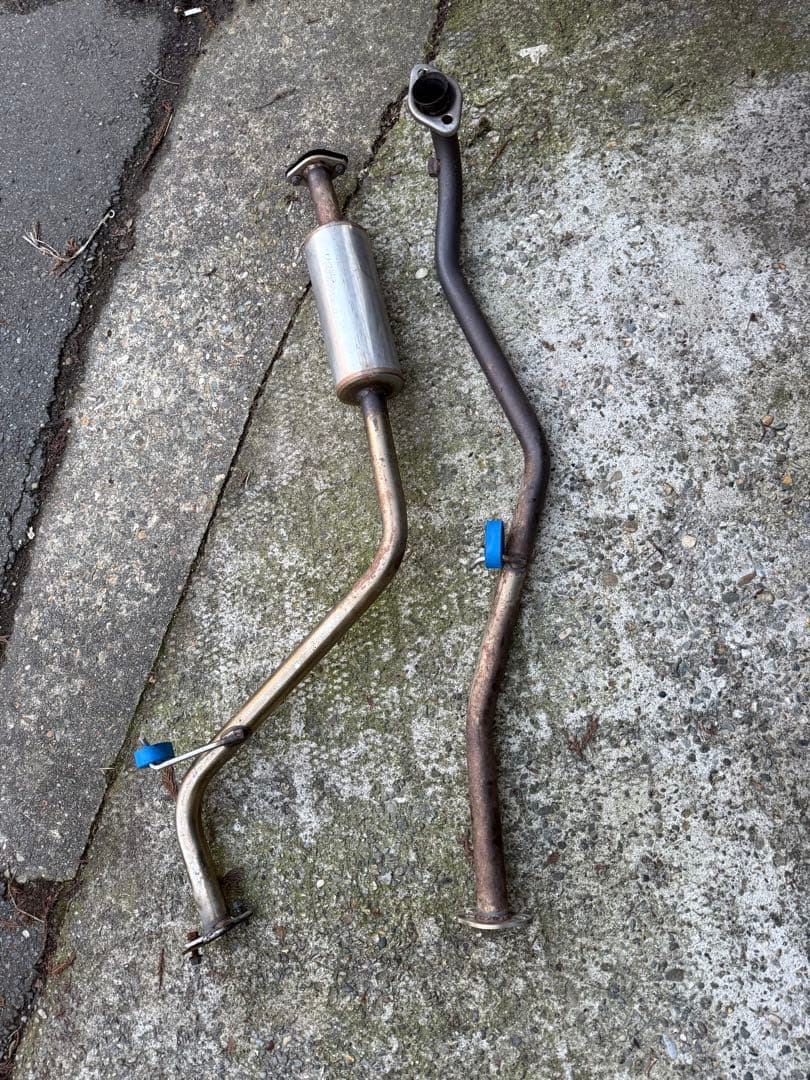 引き取り限定 L235S エッセ 42.7 フロントパイプ 砲弾マフラー - メルカリ