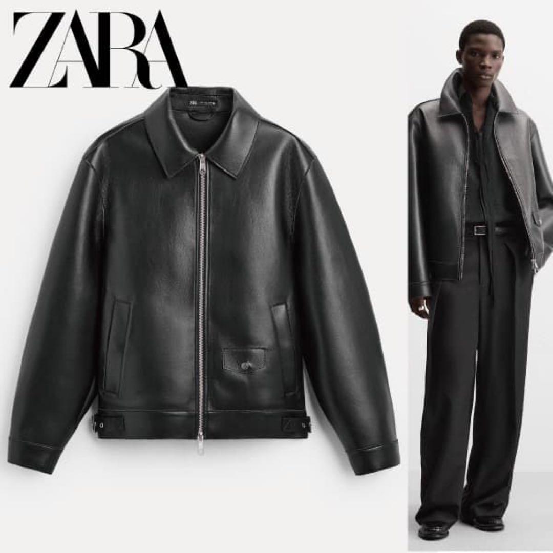 が*ん様 未使用タグ付 ZARA レザーライダースジャケット S SACAI ブ