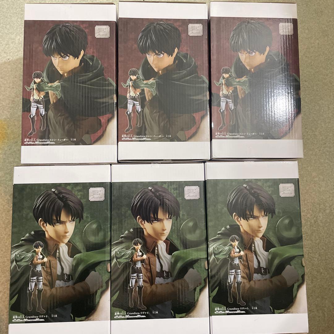 進撃の巨人 Grandista リヴァイ エレン 6体 セット まとめ売り