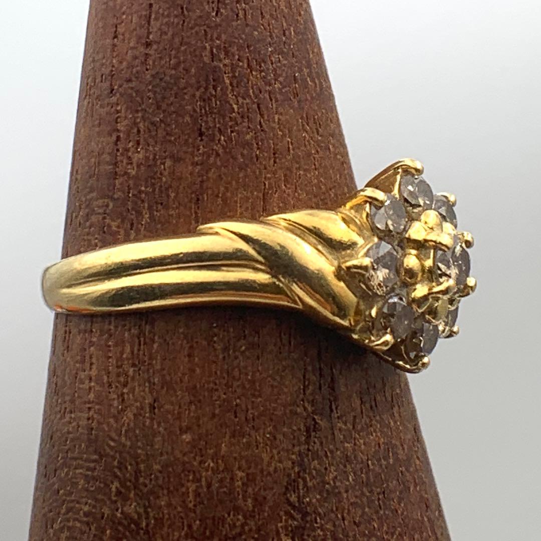 ダイヤモンドK18リング 0.55ct 2.7g 11号 ゴールド