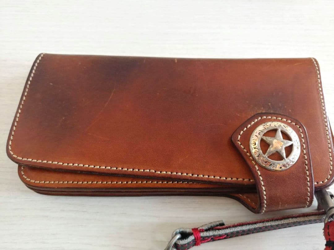 入手困難】希少 EVISU エヴィス 長財布 ビックカモメ 赤茶 スター