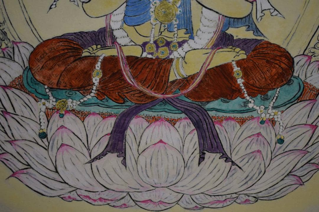 真作/圭舟/大日如来尊像図/桐共箱付/布袋屋掛軸