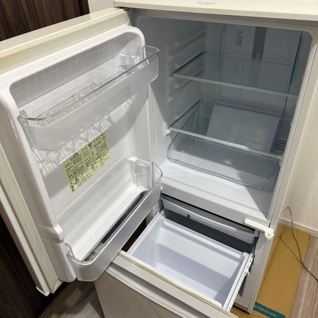 SHARP 冷凍冷蔵庫【SJ-14E5-KW】2018年製 シャープ