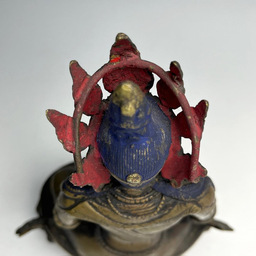 銅金観音菩薩坐像 塗金仏 鍍金仏 チベット仏教 仏教美術 仏像 中国古玩