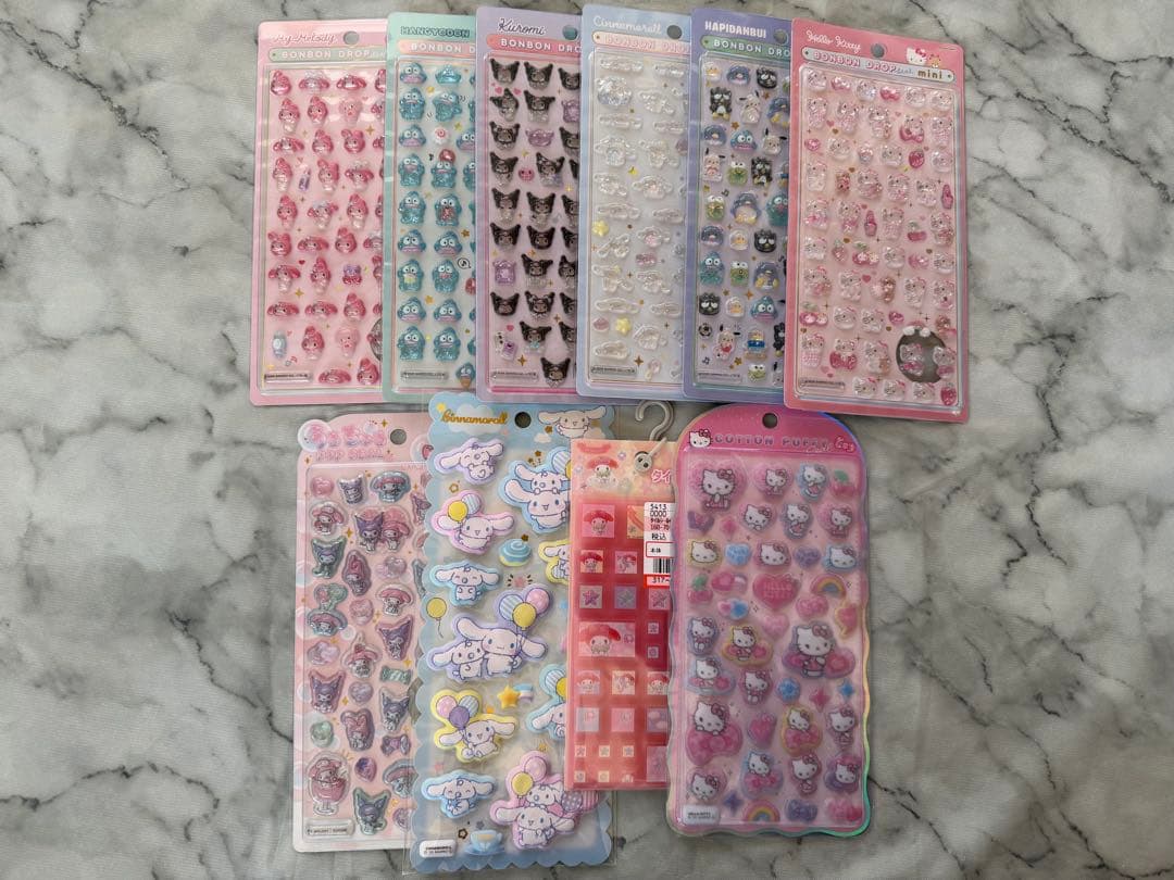 サンリオシールまとめ売り　ボンボンドロップシールミニ　うるちゅるポップシール 楽天市場】【送料無料】 サンリオキャラクターズ うるちゅるポップ