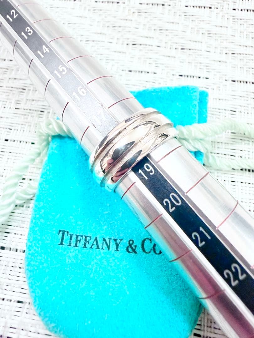 ティファニー グルーブドリング ダブルライン リング 指輪 研磨済み