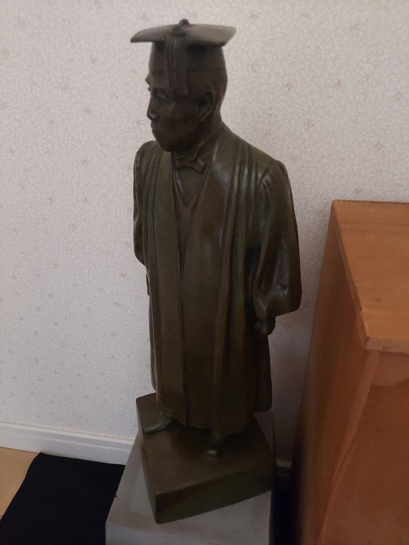 値引交渉◎朝倉文夫作ブロンズ像『総長大隈老侯像』大隈重信/約38㎝/約