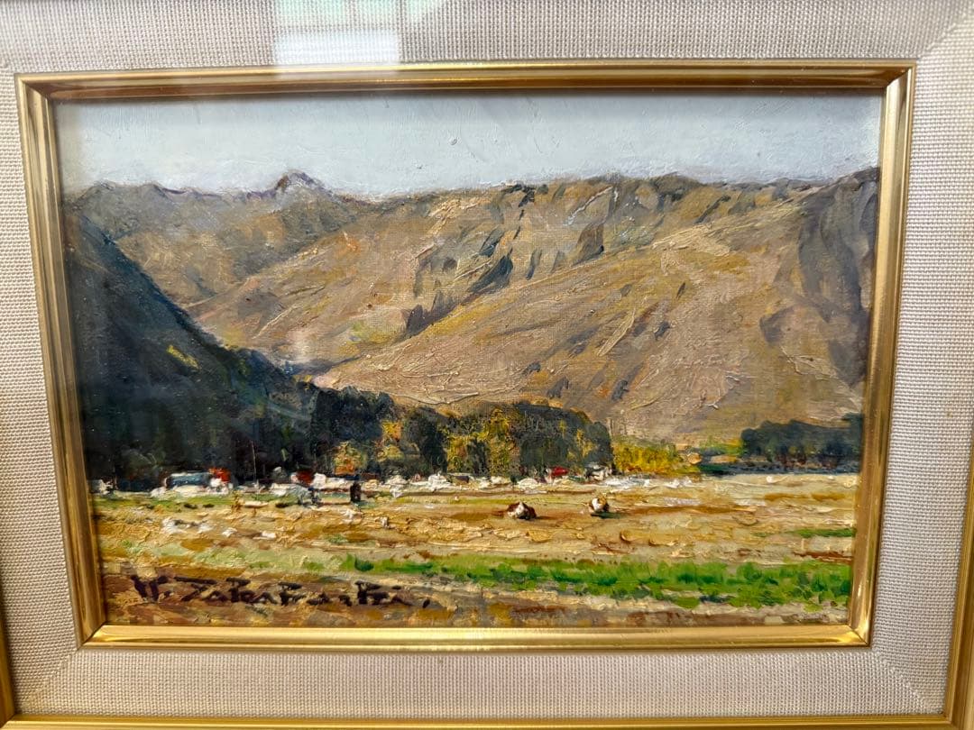 120.「雪の無い白馬」髙橋一善 油絵