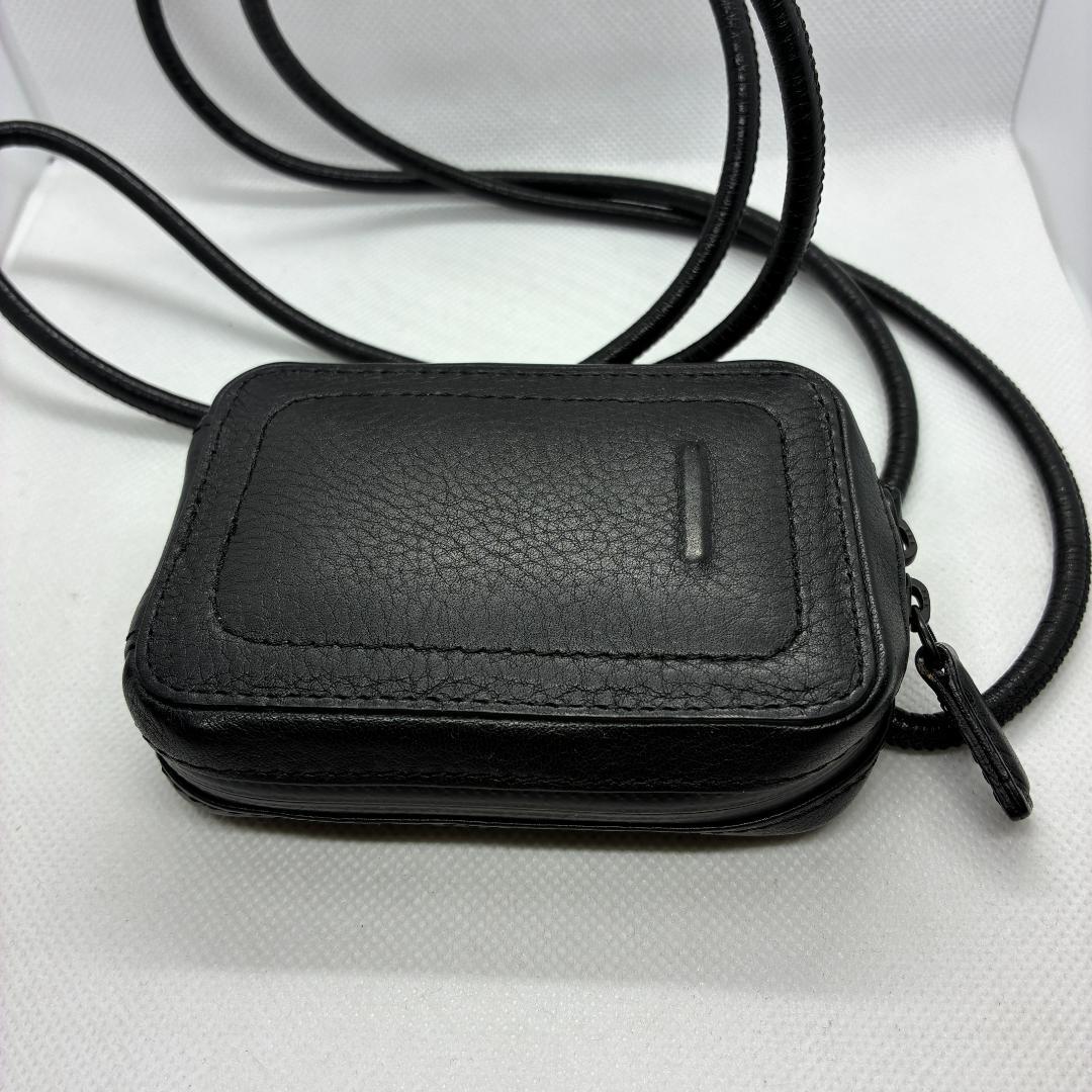 objcts.io 土屋鞄　マイクロバッグ ブラック レザーストラップ付 黒